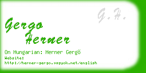 gergo herner business card