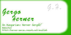 gergo herner business card